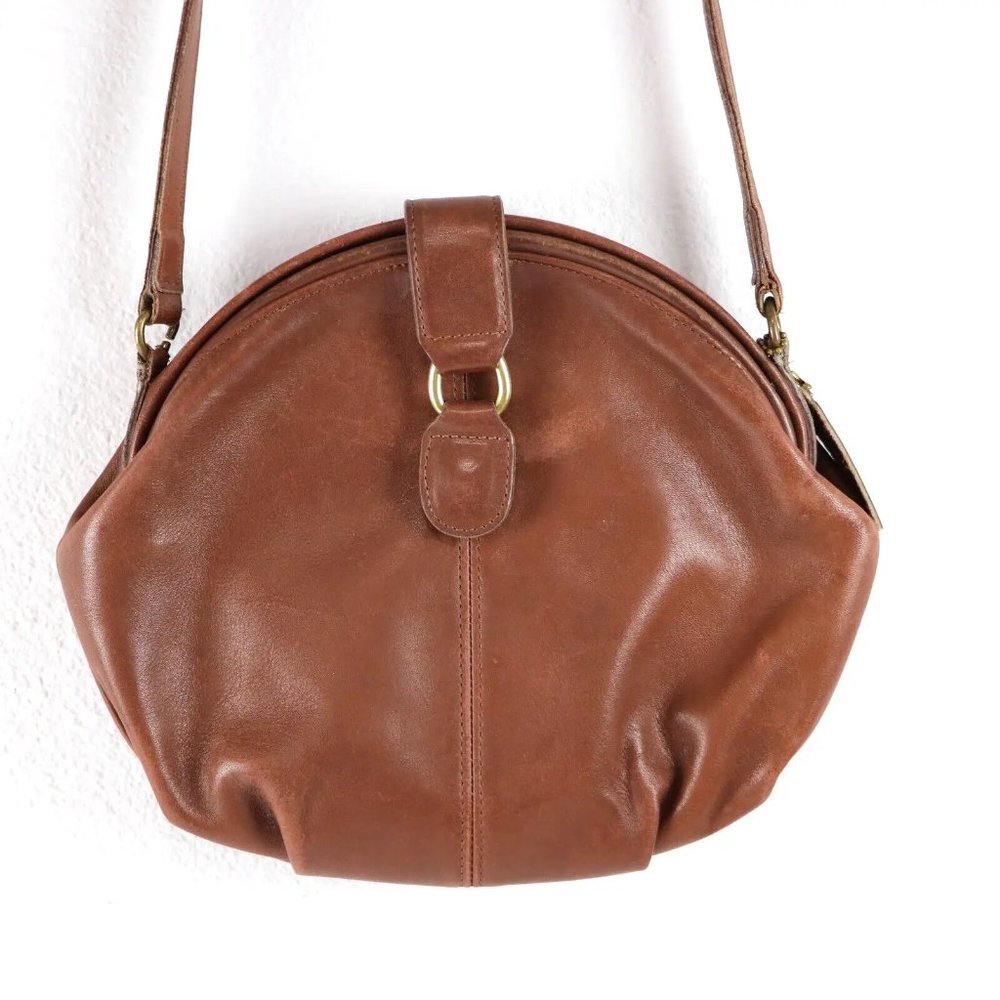 Coach Vintage Brown Laurel Leather Framed Clam Shell Shoulder Bag Purse Made USA - Picture 3 of 12